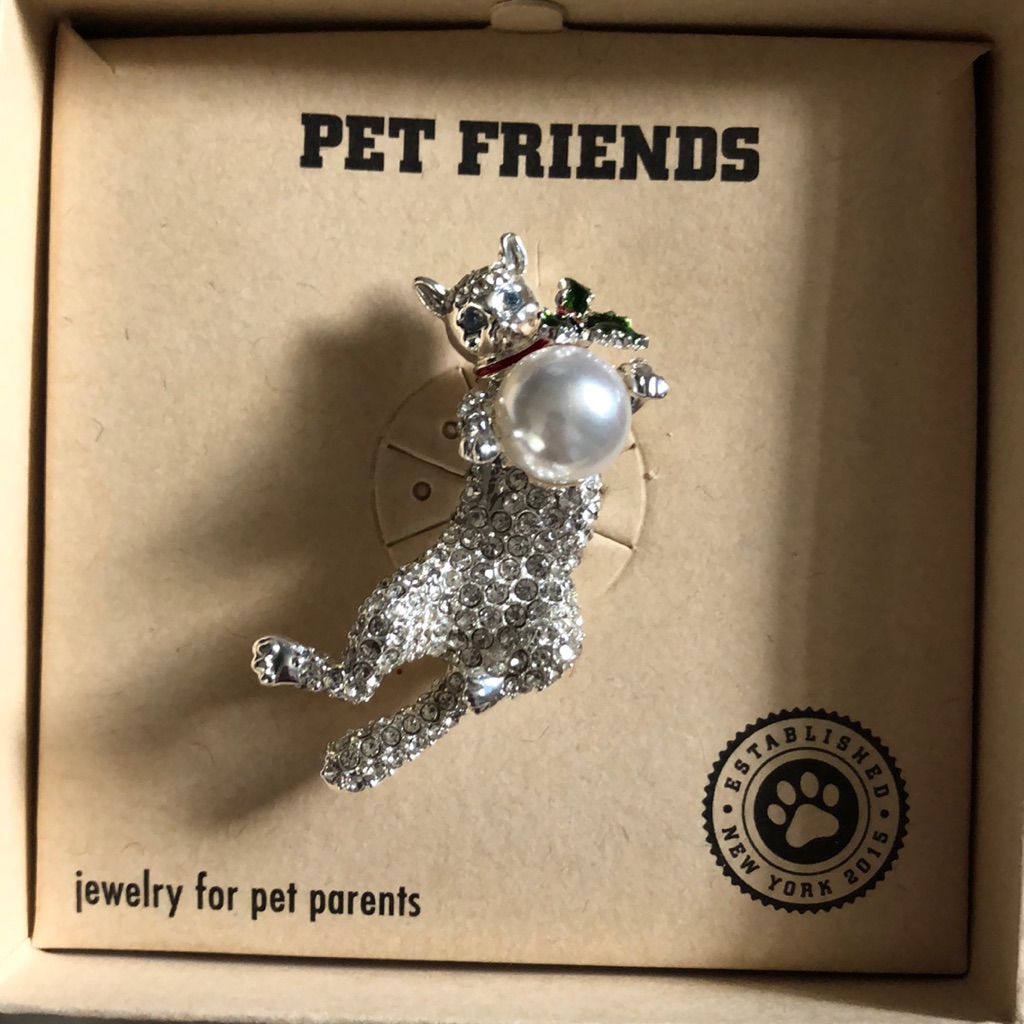 Nwt Christmas Cat Brooch Pin